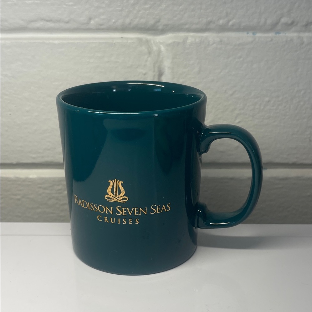 Vintage Radisson Seven Seas Cruises Teal Logo Mug
